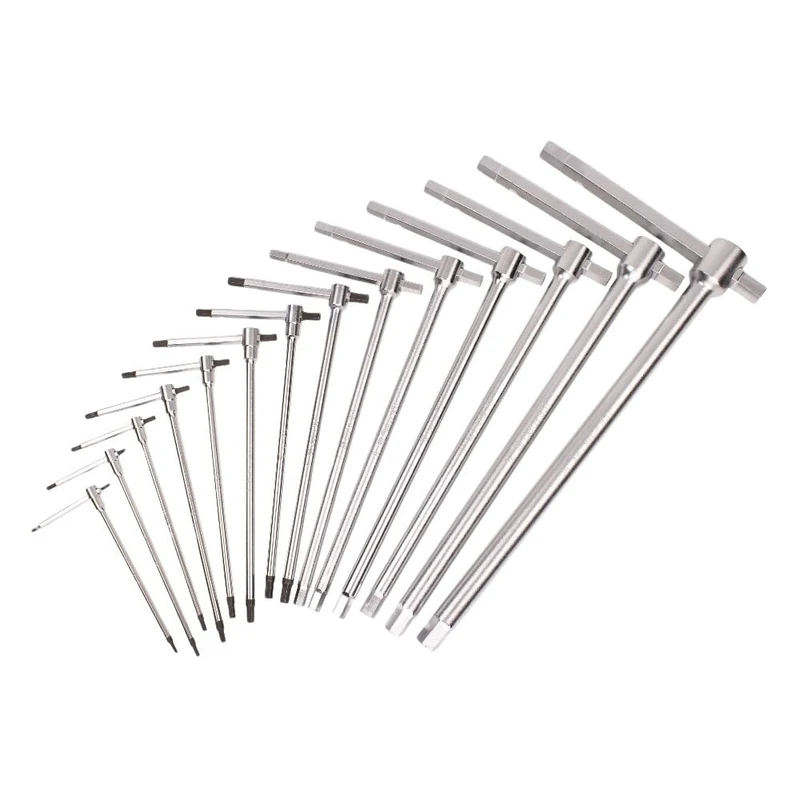 Beta 951/S14 Set of 14 Sliding T-Handle Hex Key Allen Wrenches, Fast Spinning Action, Metric 2 mm - 14 mm