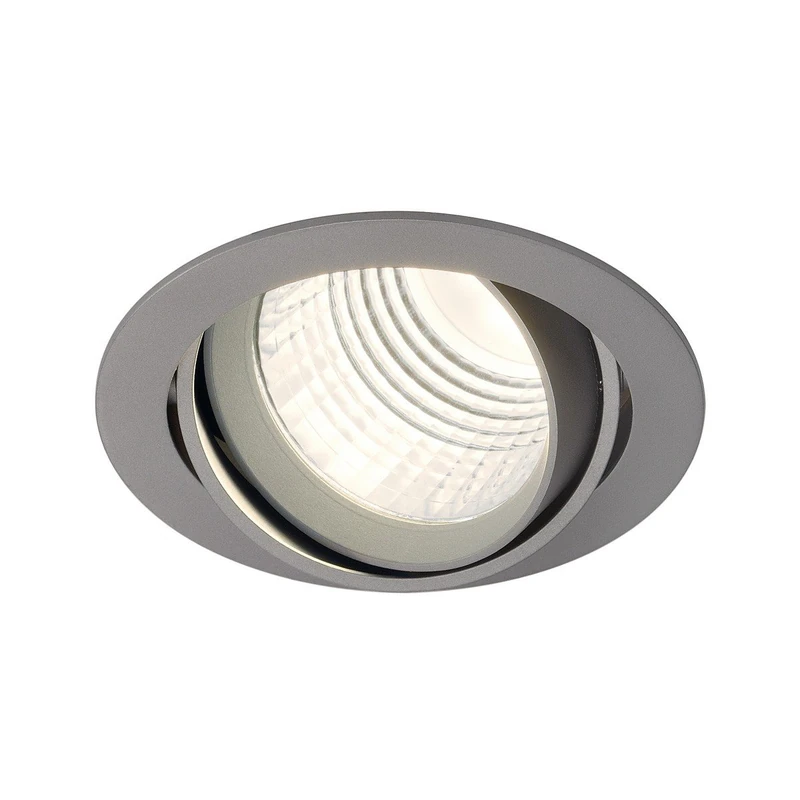SLV 113734 NEW TRIA DLMI round downlight, silvergrey, 4000K, 60°, Metal, silvergrey,