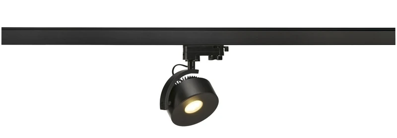 SLV 3-Phase System spot KALU Track/LED 3-Phase Spotlight, spot, Ceiling Spotlight, Ceiling Light, Track System, Indoor Lighting / 3000K 13W 860lm Black dimmable 95 Degrees