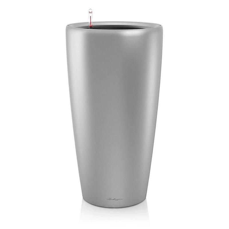 LECHUZA RONDO Premium 32 silver metallic 15788