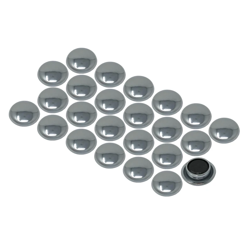 Small Silver Planning Office Magnets for Fridge, Whiteboard, Noticeboard, Filing Cabinet - Pack of 240