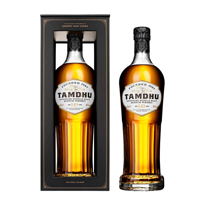 Tamdhu 10 Year Old | 70cl 40% ABV | Speyside Single Malt Scotch Whisky | Matured Exclusively Sherry Casks for Notes of Vanilla and Gentle Spice | Natural Colour | Ideal for Gifting