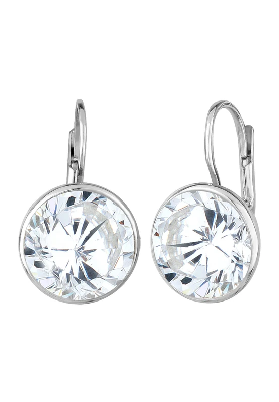 Elli Women's 925 Sterling Silver Xilion Cut Cubic Zirconia Crystal Earrings
