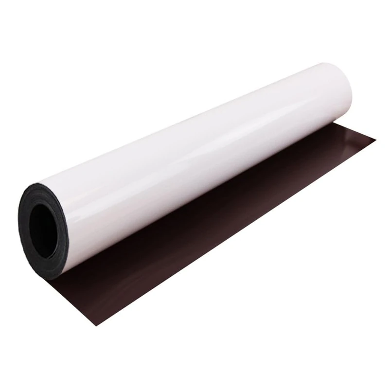 MagFlex® Flexible Gloss White Magnetic Sheet for Creating Magnetic Pictures, Artwork, Signs or Displays - 620mm Wide - 5m Length