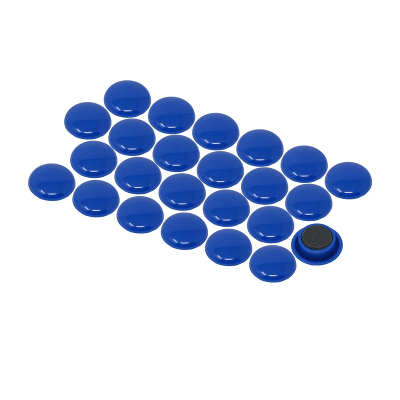 Large Blue Planning Office Magnets for Fridge, Whiteboard, Noticeboard, Filing Cabinet - 40mm dia x 8mm high - Pack of 120