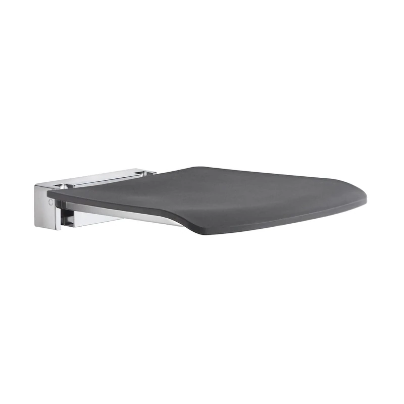 Smedbo FK414 Folding Wall Mounted Shower Seat, Grey