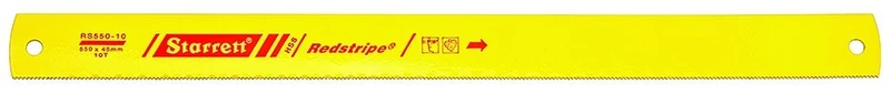 Starrett RS550-10 Redstripe Solid High Speed Steel Power Hacksaw Blade, 0.075" Thick, 10 TPI, 22" Length x 1-3/4" Width - Image 1