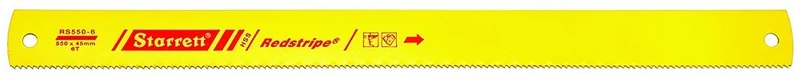 Starrett RS550-6 Redstripe Solid High Speed Steel Power Hacksaw Blade, 0.075" Thick, 6 TPI, 22" Length x 1-3/4" Width