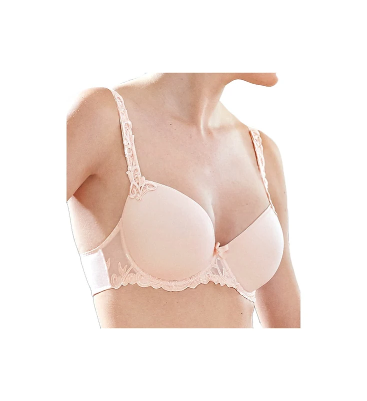 Simone Perele Women’s Andora 3D Molded-Cup Bra: French T-Shirt Bra Style, Blush, 38D