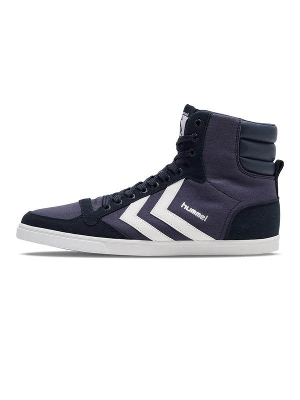 Hummel Unisex Slimmer Stadil High Hi-Top Trainers ,Dress Blue White 63 511 7647,7.5 UK