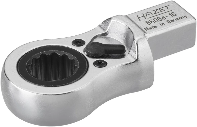 HAZET 6606D-16 81 mm 12-Point Profile Ratcheting Insert Box-End Wrench - Chrome-Plated