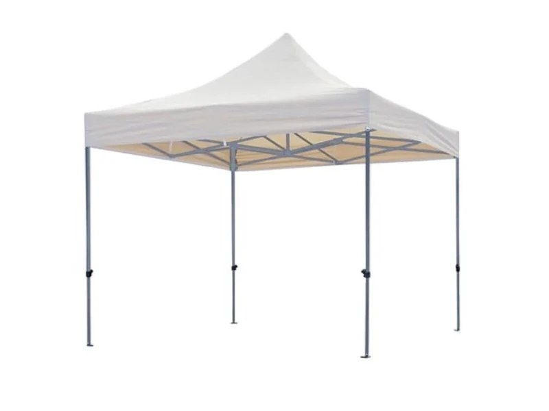 PEREL - GZB5PRO Professional Garden Gazebo, 3m Width x 3m Length, White 166272 - Image 1