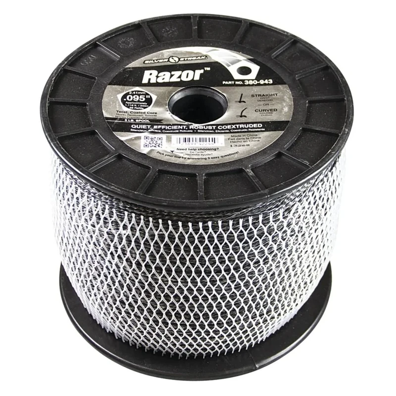 Stens Silver Steak Trimmer Line Twist Razor .095 5 Lb. Spool 380-943