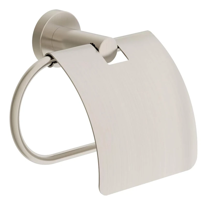 Symmons 353TPC-STN Toilet Paper Holder with Cover, Satin Nickel by Symmons