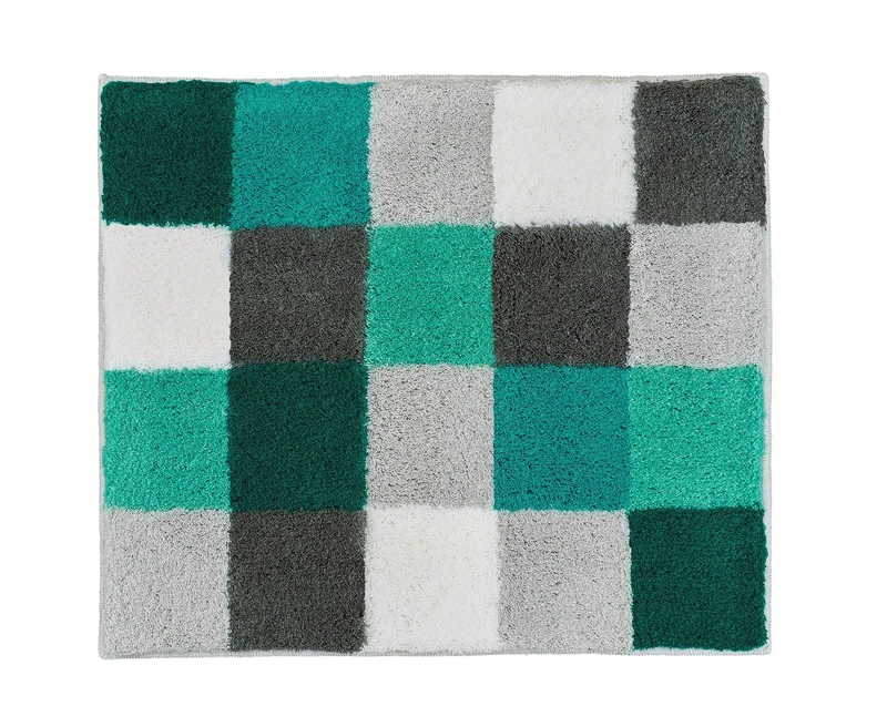 Kleine Wolke "Caro" Bath rug, Green/Grey, 55 x 65 cm