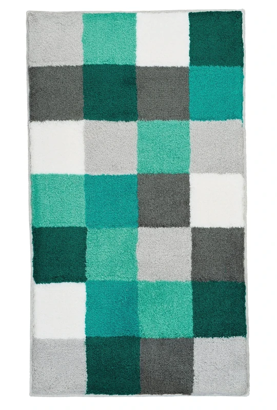 Kleine Wolke "Caro" Bath rug, Green/Grey, 60 x 105 cm
