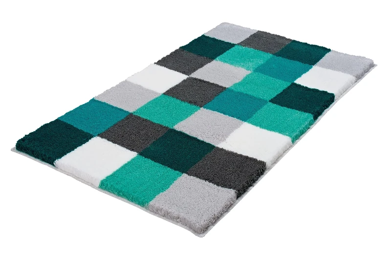 Kleine Wolke "Caro" Bath rug, Green/Grey, 70 x 120 cm