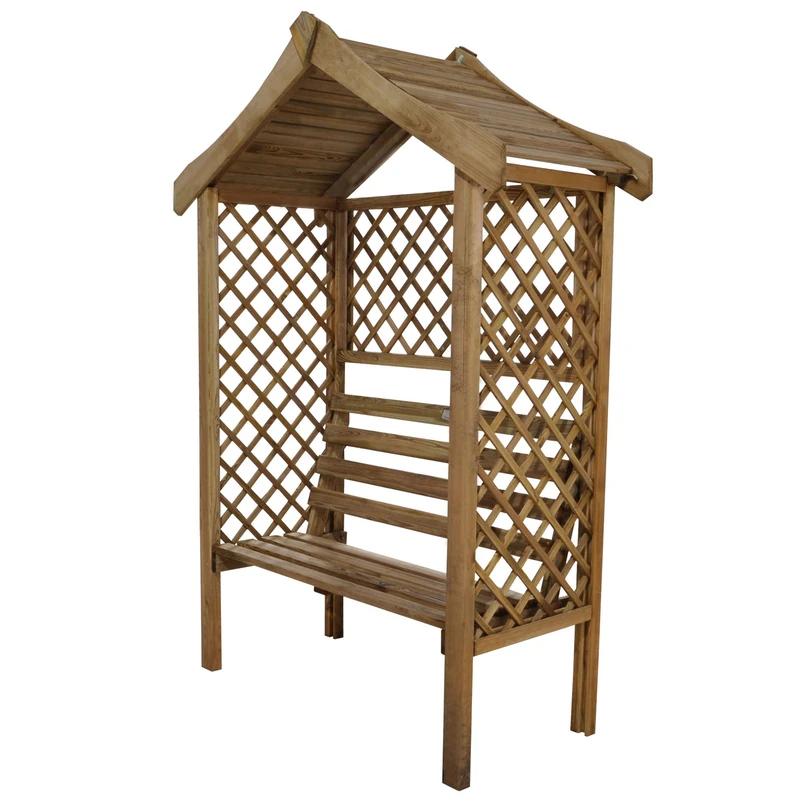 Forest Garden Forest Parisienne Arbour, Pressure Treated, 6'10 x 5' - Image 1