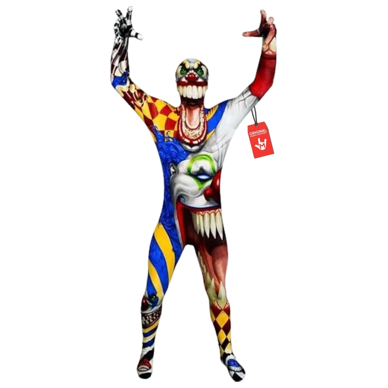 Morphsuits Official Adults Scary Clown Monster Fancy Dress Costume - Medium