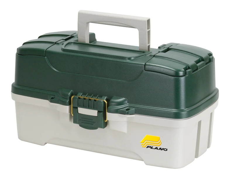PLANO Three-Tray Tackle Box,Fishing Tackle Organizer, Portable Storage Organizer, Tool box, Small parts, Removable Trays, Fishing, Beading, School or Office Supplies or Crafting Materials