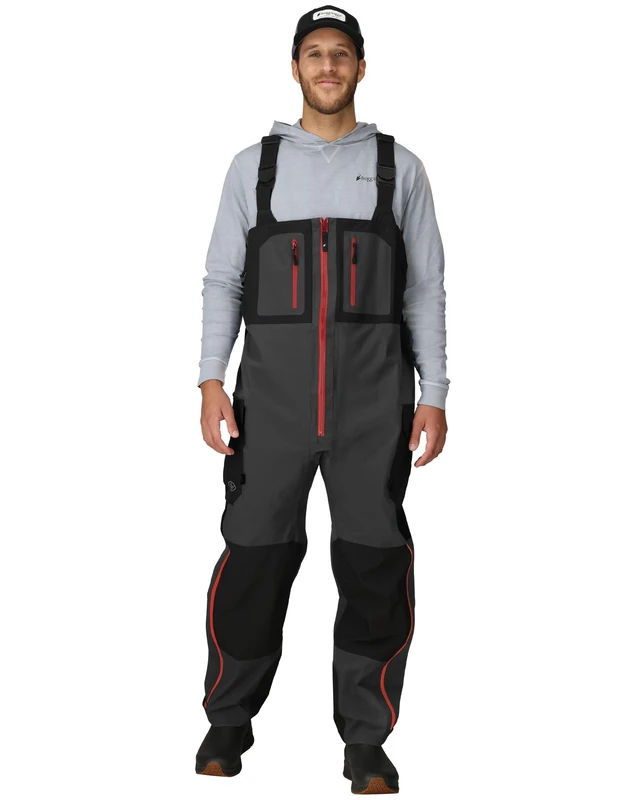 FROGG TOGGS Pilot II Guide Bib, Black/Charcoal, Size Large