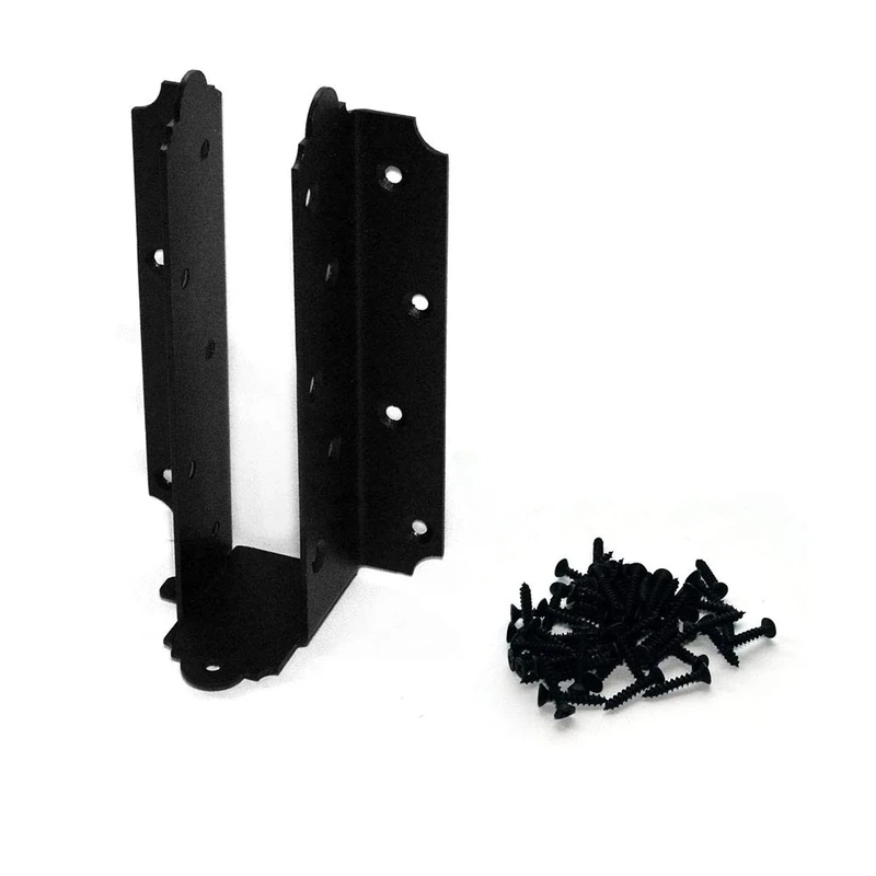 Ozco Building Products 56670 Laredo Sunset 8-inch to 10-inch Joist Hanger Flush (4 per Pack), Black