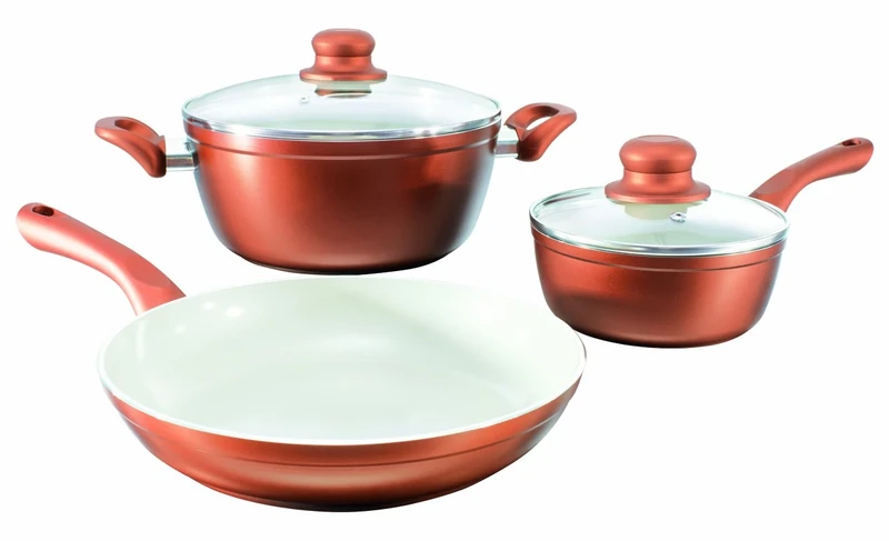 BRATmaxx Ceramic Plus Copper-Colored Pan Set