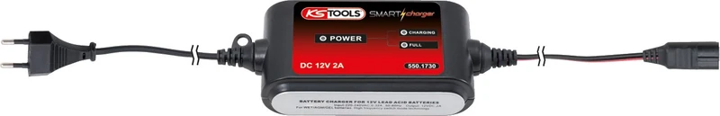 KS Tools 550.1730 Battery Charger 12V/2A with Microprocessor for AGM/Gel/Wet