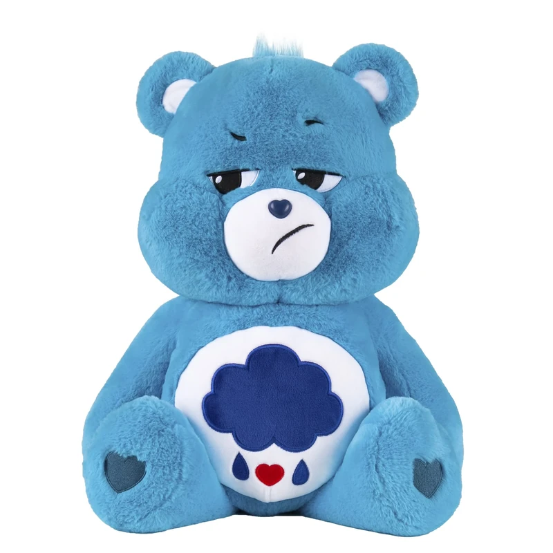 Basic Fun Care Bears - Grumpy Bear 60cm Jumbo Plush – Soft Collectible Teddy – Large Cuddly Toy for Boys and Girls Aged 4+ – Blue Plush Toy for Play & Hugs