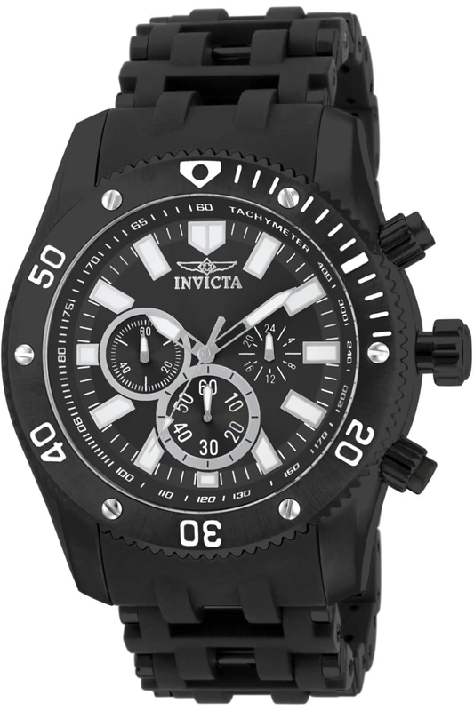 Invicta Sea Spider 14862 Men's Watch - Waterproof - Analogue - Quartz Movement - stainless steel with Black dial - 50mm