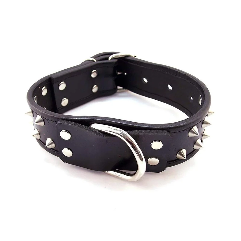 Rouge Garments Black Studded Collar with D Ring