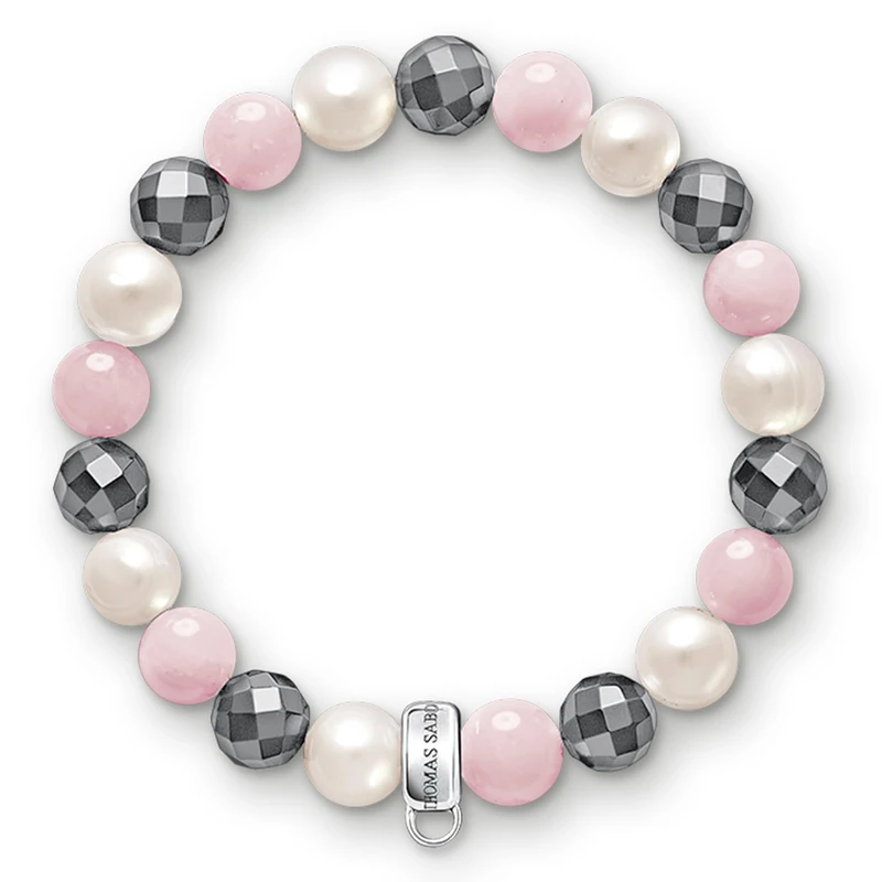Thomas Sabo Charm Bracelet Pink, White, Gray 925 Sterling Silver X0188-581-7-S - Image 1