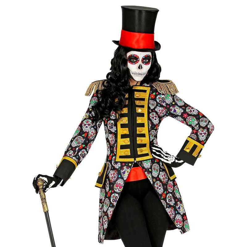 Widmann - Costume parade tailcoat, pirate, rock star, guard uniform, skull, Dia de los Muertos, theme party, carnival, Halloween