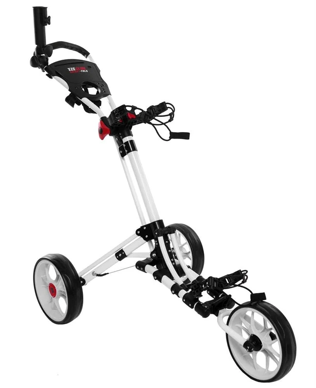 EzeGlide Smart Fold Trolley – Compact 3 Wheel Push Golf Cart, Quick Folding Lightweight Design, Durable Frame with Easy Maneuverability