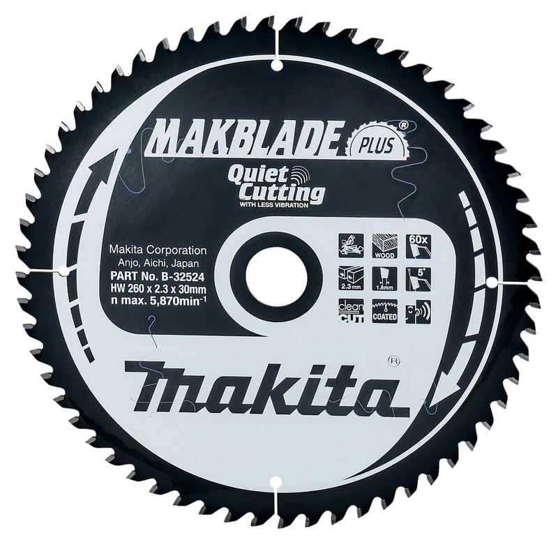 Makita B-32524 Makblade Plus 260x30x60T