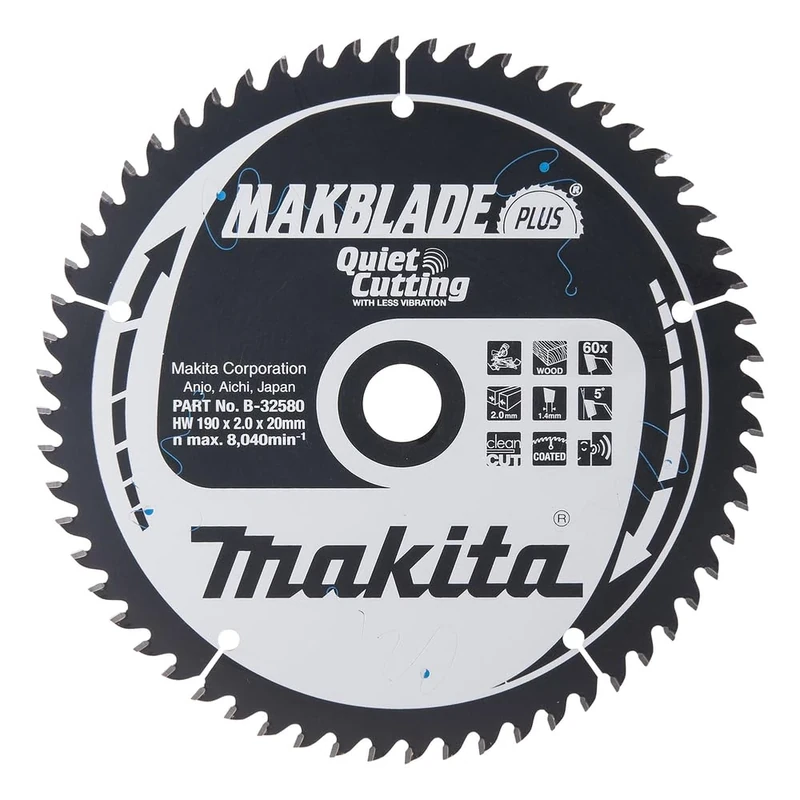 Makita B-32580 Makblade Plus 190x20x60T