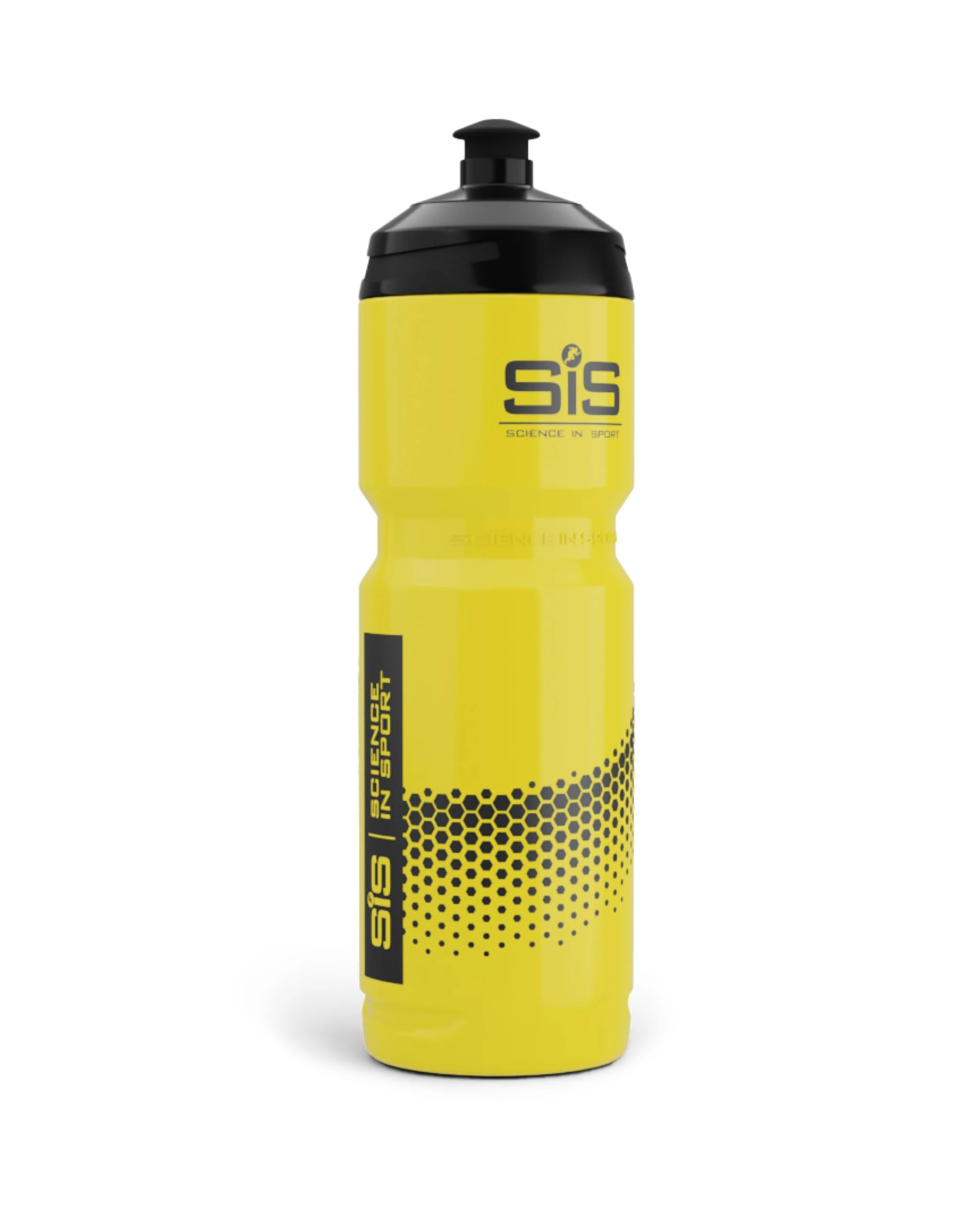 Science in Sport SIS Yellow Sports Water Bottle, Plastic Water Bottle, Black Logo, Yellow Colour, 800 ml [Design may vary]