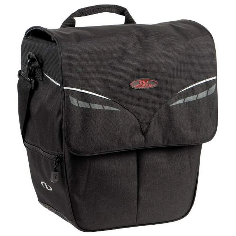 Norco Ohio City Shopper Unisex Adult Bicycle Bag, Black, 37 x 33 x 17 cm, 18 Litres