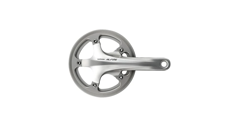 Shimano ALFINE FC-S501 Crankset with Chain Guard Outside and Inside, Silver, One Size