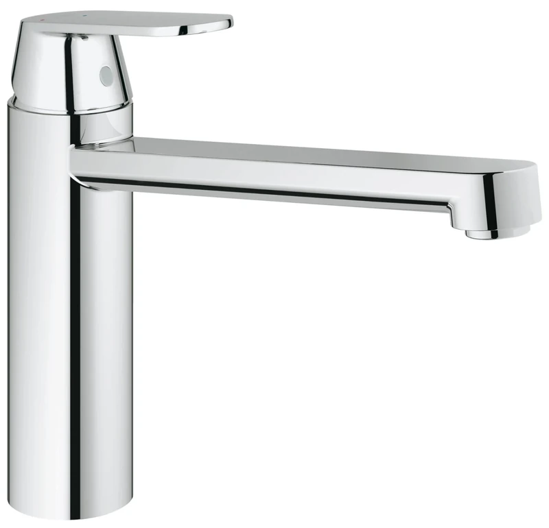 GROHE Eurosmart Cosmopolitan Single-Lever Kitchen Mixer with Medium High Swivel Spout, Chrome Eco-Friendly Sink Tap 30199000