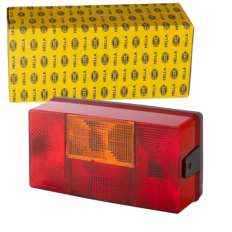 HELLA 2VA 006 040-291 Rearlight - Bulb - 24/12V - mounting - Lens Colour: Red/Yellow - Plug: Blade Terminal - left - Quantity: 1