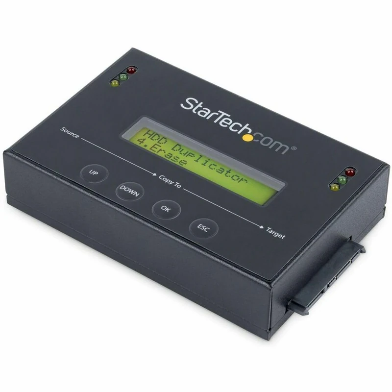 StarTech.com 1:1 Standalone Hard Drive Duplicator & Eraser, SATA HDD/SSD Disk Cloner & Eraser, LCD display, TAA Compliant, OS Independent (SATDUP11)