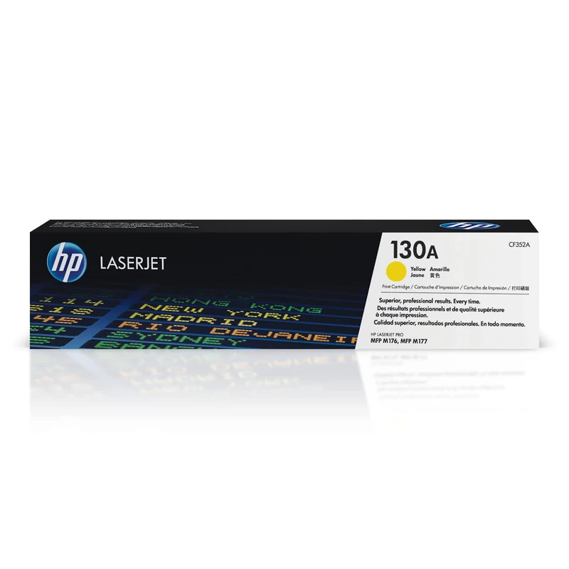 HP CF352A 130A Original LaserJet Toner Cartridge, Yellow, Single Pack