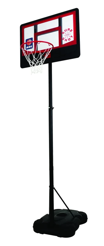 Sure Shot Little Shot Portable Basketball Hoop and Stand, Acrylic Backboard, Adjustable 1.6 m to 2.25 m