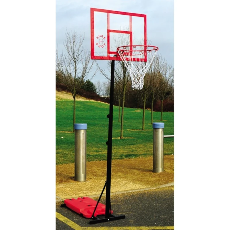 Sure Shot Easi Shot Portable Basketball Hoop and Stand, Acrylic Backboard, Adjustable 1.2 m to 3.05 m Official Height