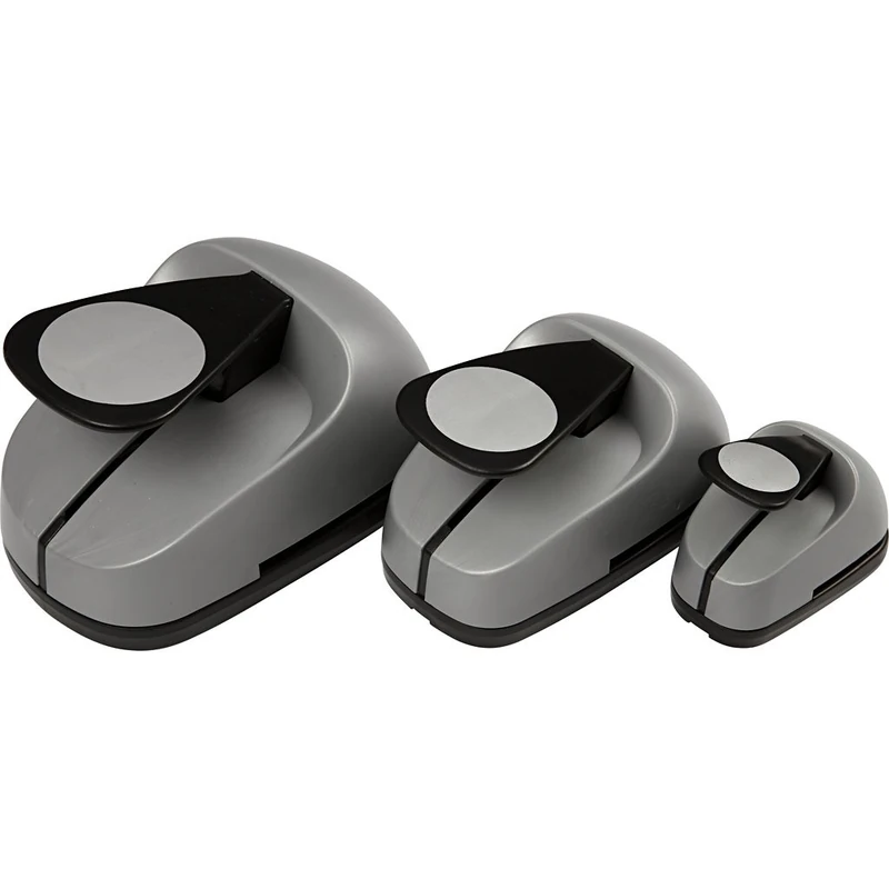 Craft Punch Set, size 25+49+75 mm, circle, 3 asstd
