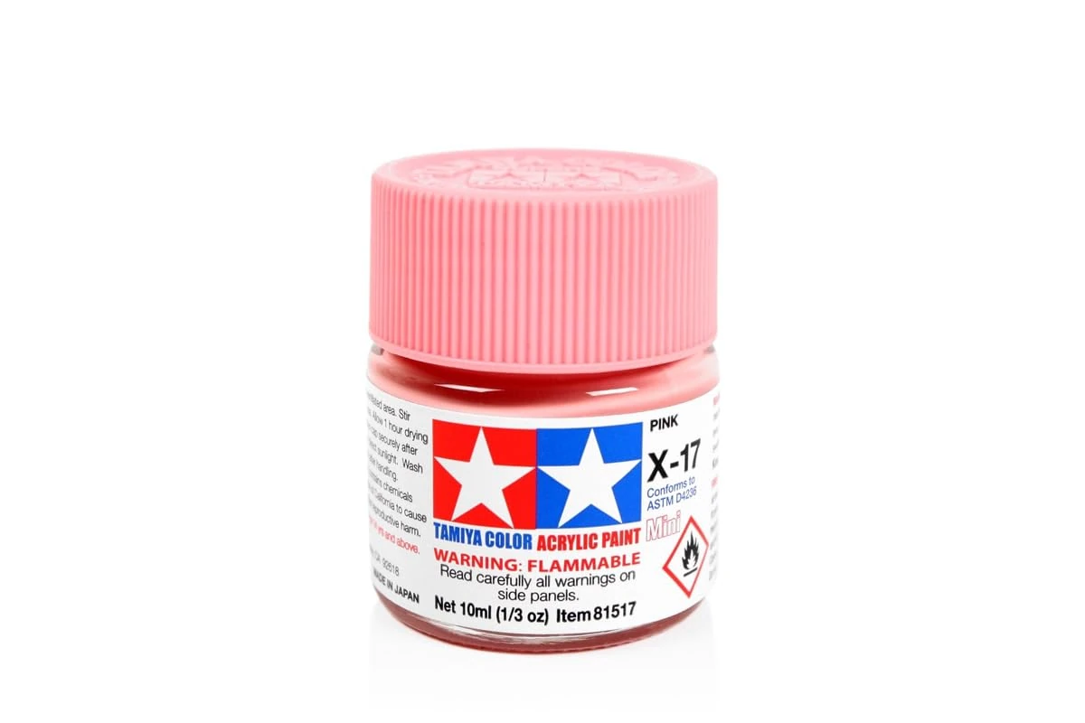 Tamiya Acrylic Mini X-17 Gloss Pink 10ml Paint Bottle