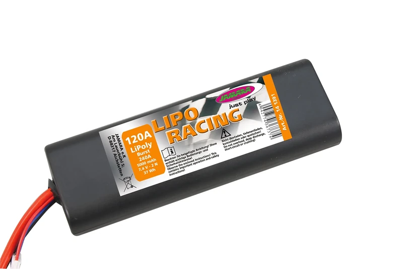 Jamara Lipo Racing Battery, 7.4V, 5000 mAh, 2N 30C