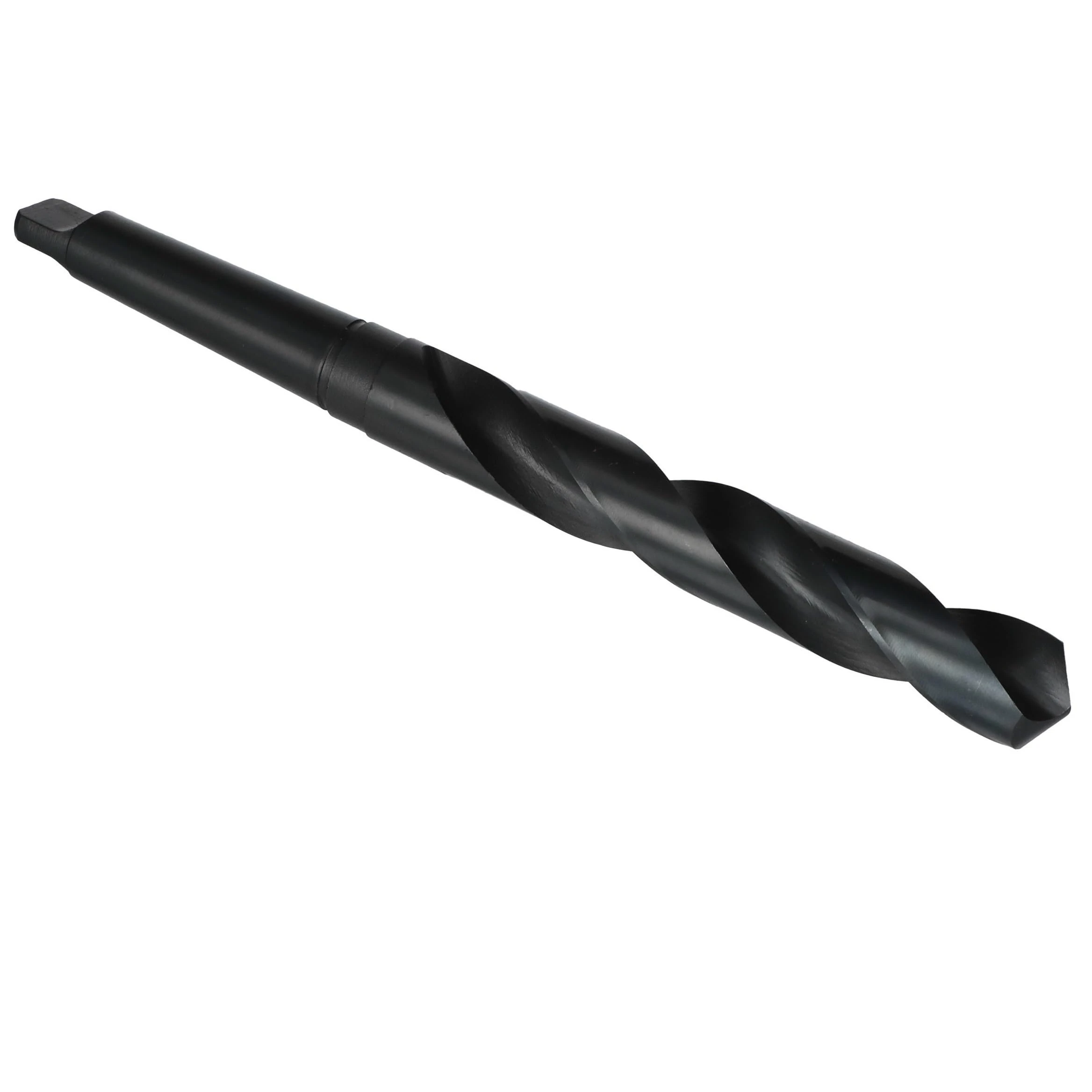 Drill America DWDTS Series High-Speed Steel Taper Shank Drill Bit, Black Oxide Finish, 5 Morse Taper Shank, Spiral Flute, 118 Degrees Conventional Point, 2-9/16" Size (Pack of 1)