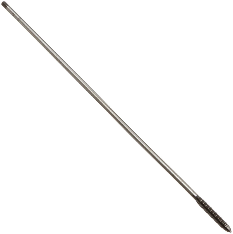 Drill America DWTET Series Qualtech High-Speed Steel Extension Pulley Tap, Uncoated (Bright) Finish, Round with Square End Shank, Plug Chamfer, 3/8"-16 UNC, 12" Length (Pack of 1)